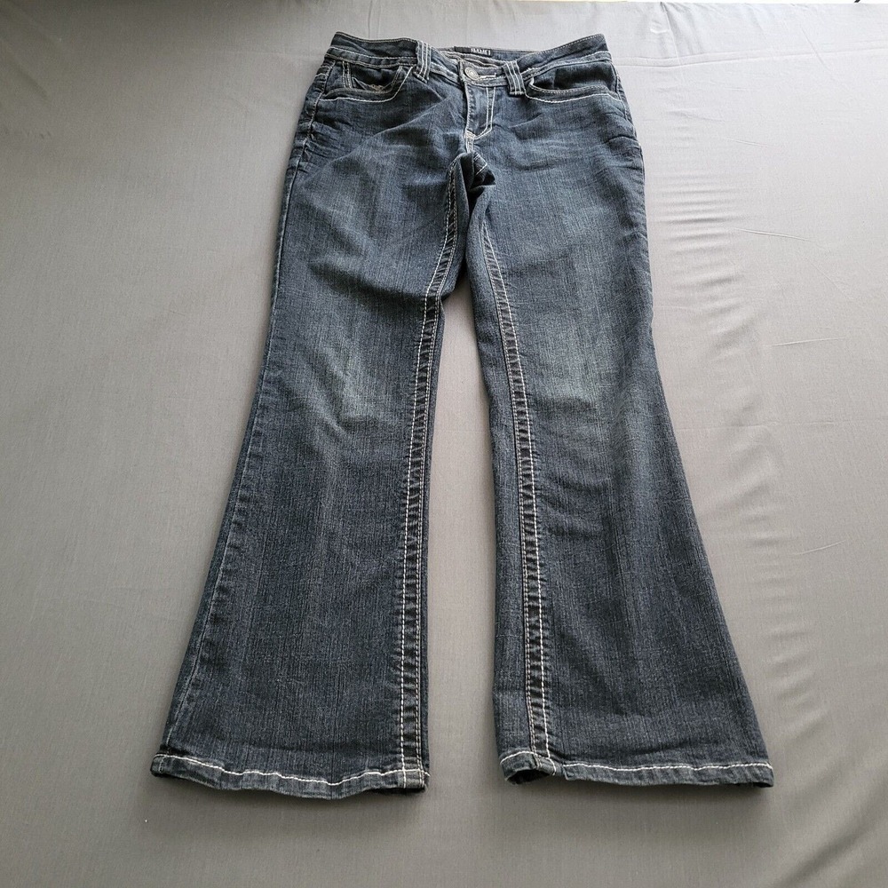 ana A New Approach Modern Fit Bootcut Jeans Dark Wash Petite 6P‎ Contrast Stitch